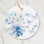 Whimsical Butterflies Baby shower Bedankjes Labels (Achterkant)