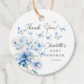 Whimsical Butterflies Baby shower Bedankjes Labels (Voorkant)