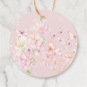 Whimsical Butterflies Baby shower Bedankjes Labels (Achterkant)