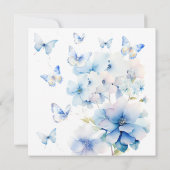 Whimsical Butterflies Baby shower Invitation Kaart (Achterkant)