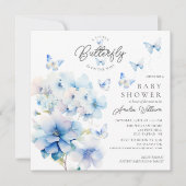 Whimsical Butterflies Baby shower Invitation Kaart (Voorkant)