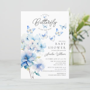 Whimsical Butterflies Baby shower Invitation Kaart