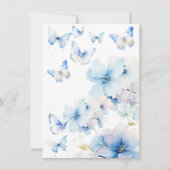 Whimsical Butterflies Baby shower Invitation Kaart (Achterkant)