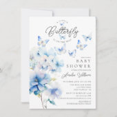 Whimsical Butterflies Baby shower Invitation Kaart (Voorkant)