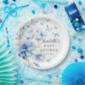 Whimsical Butterflies Baby shower Papieren Bordje (Feest)