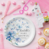 Whimsical Butterflies Baby shower Papieren Bordje (Feest)