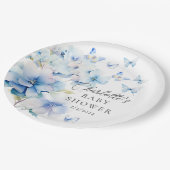 Whimsical Butterflies Baby shower Papieren Bordje (Gekanteld)