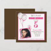 Whimsical Butterflies Birthday Party nodigt uit: b Kaart (Voorkant / Achterkant)