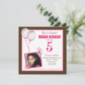 Whimsical Butterflies Birthday Party nodigt uit: b Kaart (Staand voorkant)