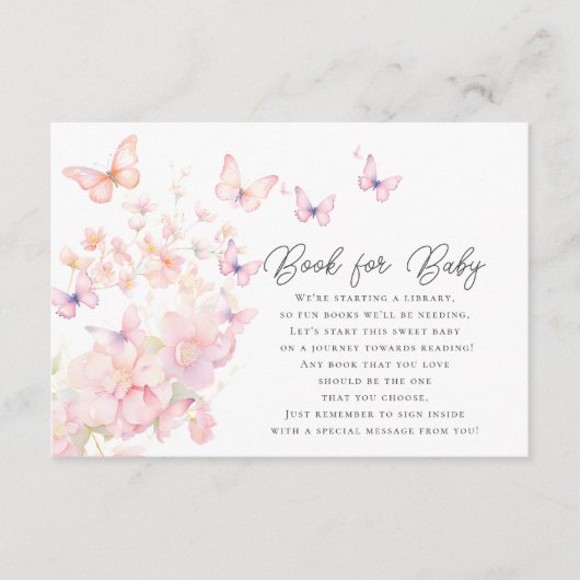 Whimsical Butterflies Boek voor Baby Behuizing Kaa Informatiekaartje (Voorkant)