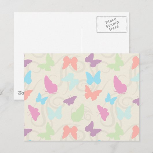 Whimsical Butterflies Briefkaart (Voorkant / Achterkant)