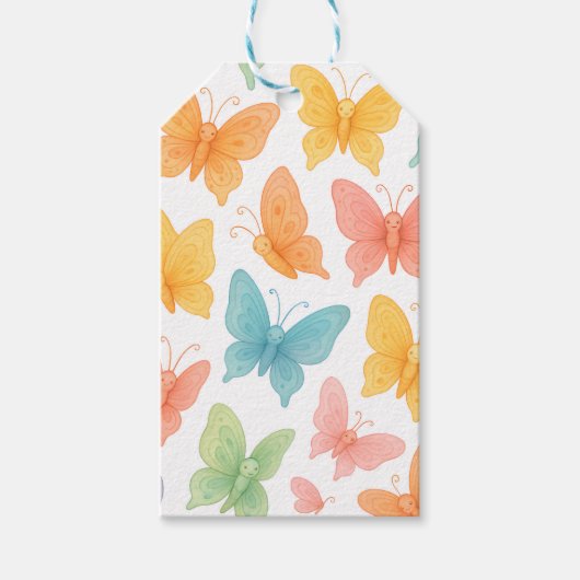 "Whimsical Butterflies" Cadeaulabel (Voorkant)