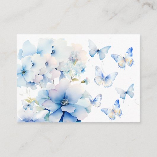 Whimsical Butterflies Display Douche Informatiekaartje (Achterkant)