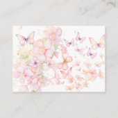 Whimsical Butterflies Display Douche Informatiekaartje (Achterkant)