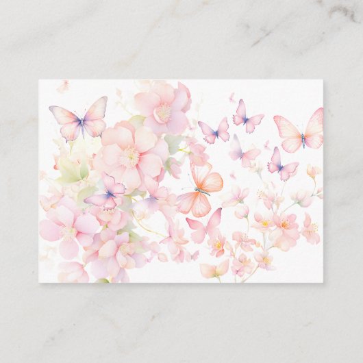 Whimsical Butterflies Display Douche Informatiekaartje (Achterkant)