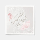 Whimsical Butterflies en kant partij servetten (Voorkant)