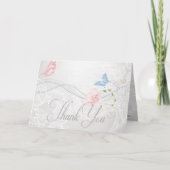 Whimsical Butterflies en Lace Hartelijk dank Bedankkaart (Voorkant)