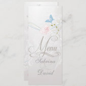 Whimsical Butterflies en Lace Menu (Voorkant / Achterkant)