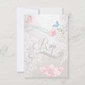 Whimsical Butterflies en Lace RSVP (Voorkant)