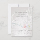 Whimsical Butterflies en Lace RSVP Kaartje (Achterkant)
