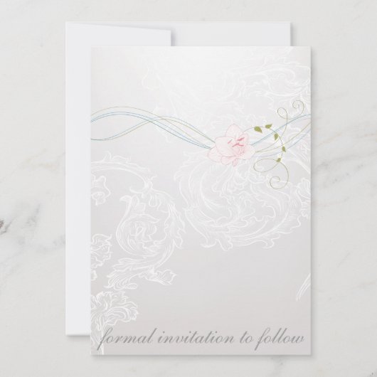 Whimsical Butterflies en Lace Save the Date (Achterkant)