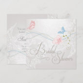 Whimsical Butterflies en Lace Vrijgezellenfeest Kaart (Voorkant / Achterkant)