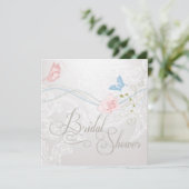 Whimsical Butterflies en Lace Vrijgezellenfeest Kaart (Staand voorkant)