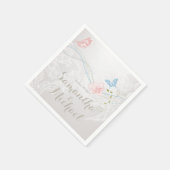 Whimsical Butterflies en Lace Wedding Servet (Hoek)