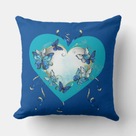 Whimsical Butterflies Heart Pillow Kussen