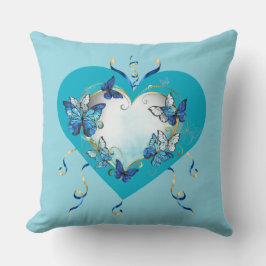 Whimsical Butterflies Heart Pillow Kussen