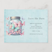 Whimsical Butterflies in a Jar Aankondigingskaart (Voorkant)