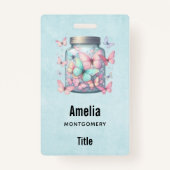 Whimsical Butterflies in a Jar Badge (Voorkant)