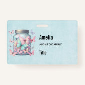 Whimsical Butterflies in a Jar Badge (Voorkant)