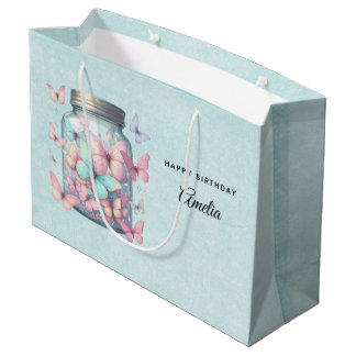 Whimsical Butterflies in a Jar Birthday Groot Cadeauzakje