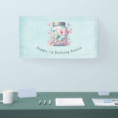 Whimsical Butterflies in a Jar Birthday Spandoek (Beurs)