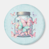 Whimsical Butterflies in a Jar Magneet (Voorkant)