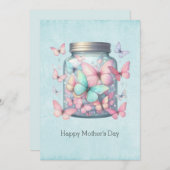 Whimsical Butterflies in a Jar Mother's Day Feestdagenkaart (Voorkant / Achterkant)