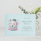 Whimsical Butterflies in a Jar Mother's Day Kaart (Staand voorkant)