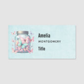 Whimsical Butterflies in a Jar Naamplaatje (Voorkant)