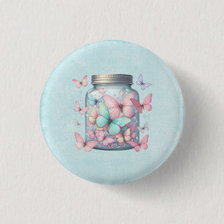Whimsical Butterflies in a Jar Ronde Button 3,2 Cm