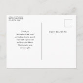 Whimsical Butterflies in a Jar Thank You Briefkaart (Achterkant)