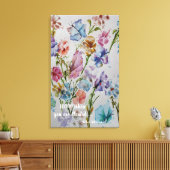 Whimsical Butterflies in Waterverf Canvas Afdruk (Insitu (Woonkamer))