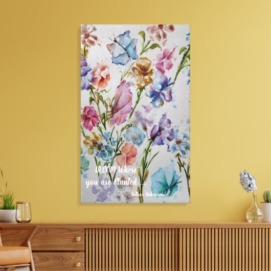 Whimsical Butterflies in Waterverf Canvas Afdruk (Insitu (Woonkamer))