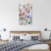 Whimsical Butterflies in Waterverf Canvas Afdruk (Insitu (Slaapkamer))