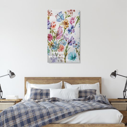 Whimsical Butterflies in Waterverf Canvas Afdruk (Insitu (Slaapkamer))