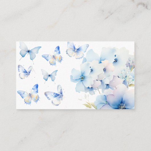 Whimsical Butterflies Luier Raffle Informatiekaartje (Achterkant)