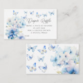 Whimsical Butterflies Luier Raffle Informatiekaartje (Voorkant / Achterkant)