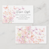 Whimsical Butterflies Luier Raffle Informatiekaartje (Voorkant / Achterkant)