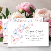 Whimsical Butterflies Luier Raffle Informatiekaartje