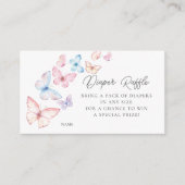 Whimsical Butterflies Luier Raffle Informatiekaartje (Voorkant)